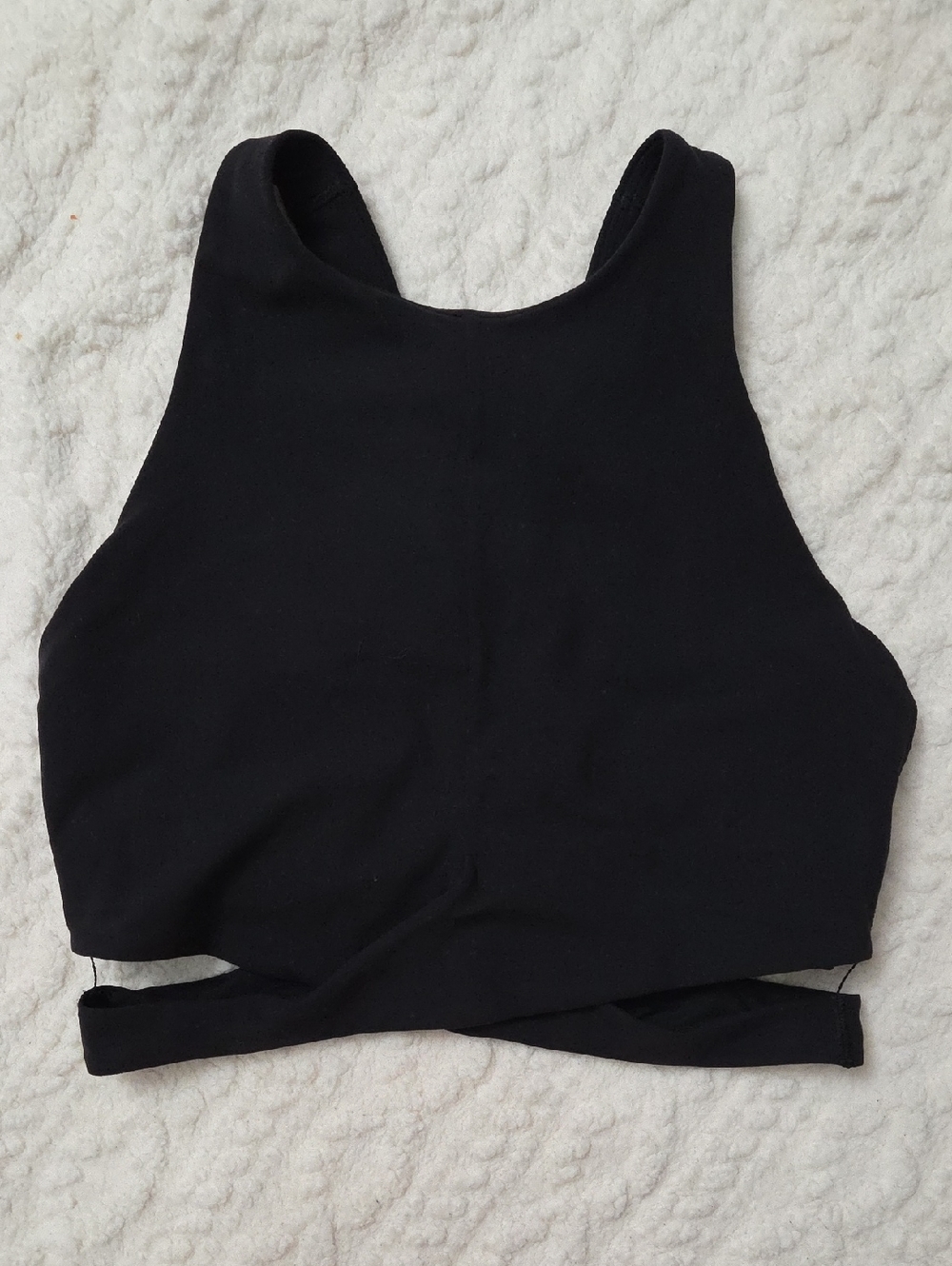 Athleta Black High-Neck Crop Top
